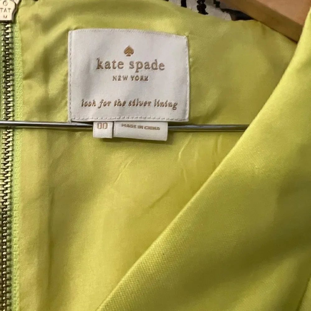 Kate Spade NY Structured Silk Mini Dress w Pockets. Size 00. Elegant. Classic.